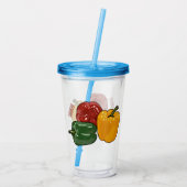 Afbeelding Capsicum cartoon Acryl Drinkbeker (Achterkant)