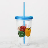 Afbeelding Capsicum cartoon Acryl Drinkbeker (Voorkant)