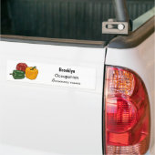 Afbeelding Capsicum cartoon Bumpersticker (Op Truck)