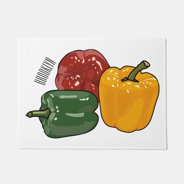Afbeelding Capsicum cartoon Deurmat (Voorkant)