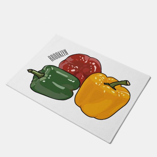 Afbeelding Capsicum cartoon Deurmat (Schuin)