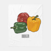 Afbeelding Capsicum cartoon Fleece Deken (Voorkant)