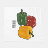 Afbeelding Capsicum cartoon Fleece Deken (Voorkant (Horizontaal))