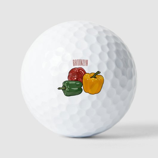 Afbeelding Capsicum cartoon Golfballen (Voorkant)