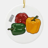 Afbeelding Capsicum cartoon Keramisch Ornament (Voorkant)