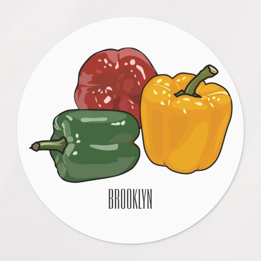 Afbeelding Capsicum cartoon Labels (Design 2)