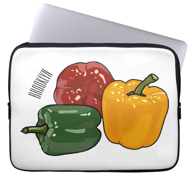 Afbeelding Capsicum cartoon Laptop Sleeve (Voorkant)