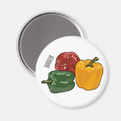 Afbeelding Capsicum cartoon Magneet (Voorkant / Achterkant)