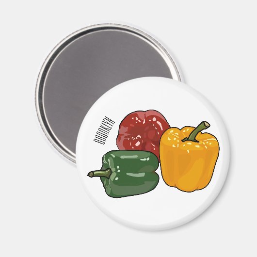 Afbeelding Capsicum cartoon Magneet (Voorkant / Achterkant)