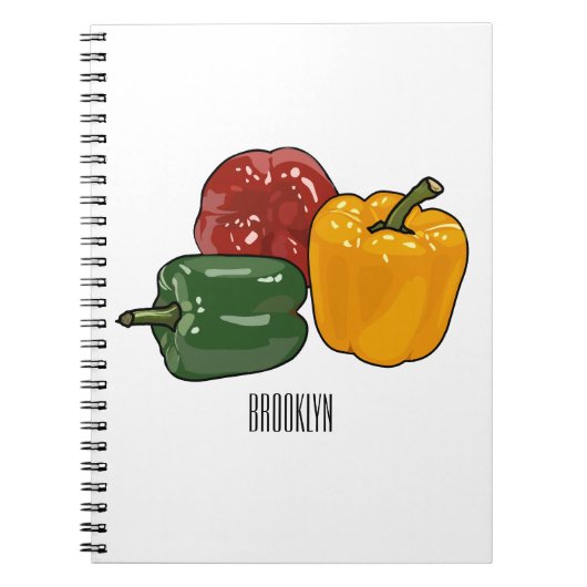 Afbeelding Capsicum cartoon Notitieboek (Voorkant)