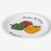 Afbeelding Capsicum cartoon Papieren Bordje (Gekanteld)