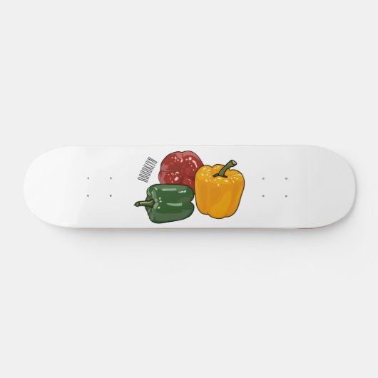 Afbeelding Capsicum cartoon Persoonlijk Skateboard (Horizontaal)