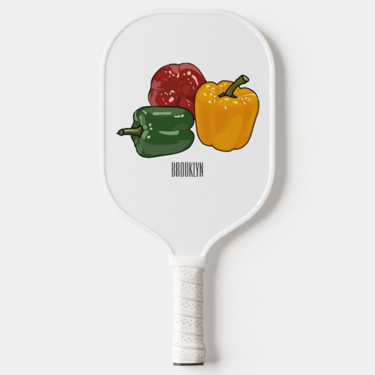 Afbeelding Capsicum cartoon Pickleball Paddle (Voorkant)