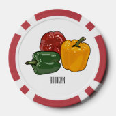 Afbeelding Capsicum cartoon Poker Chips (Achterkant)