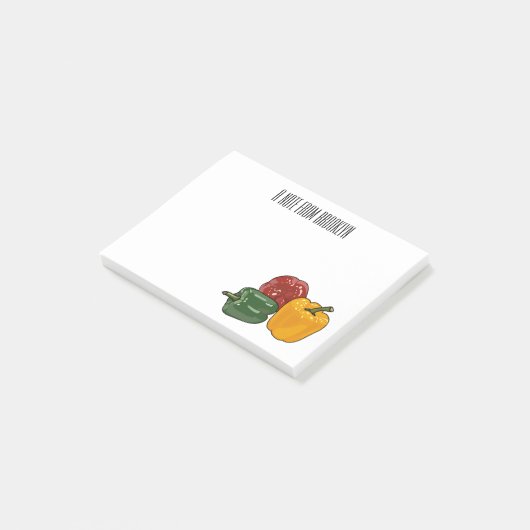 Afbeelding Capsicum cartoon Post-it® Notes (Schuin)
