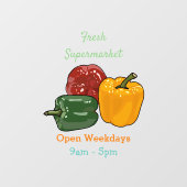 Afbeelding Capsicum cartoon Raamsticker (Vel)