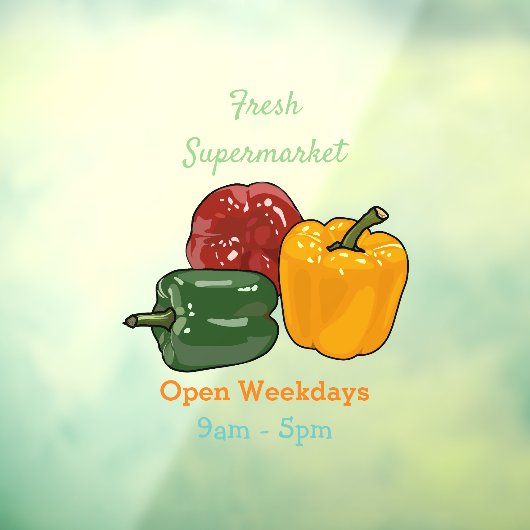 Afbeelding Capsicum cartoon Raamsticker (Vel 3)