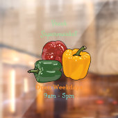 Afbeelding Capsicum cartoon Raamsticker (Vel 2)