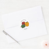 Afbeelding Capsicum cartoon Ronde Sticker (Envelop)