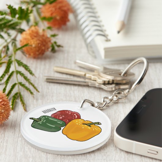 Afbeelding Capsicum cartoon Sleutelhanger (Voorkant Rechts)