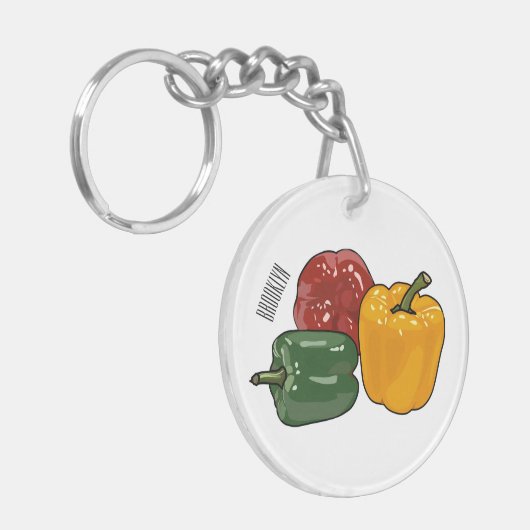 Afbeelding Capsicum cartoon Sleutelhanger (Voorkant Links)