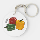 Afbeelding Capsicum cartoon Sleutelhanger (Achterkant)