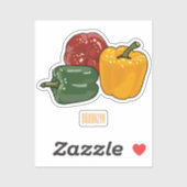 Afbeelding Capsicum cartoon Sticker (Vel)