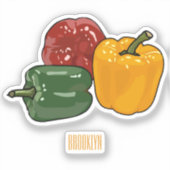 Afbeelding Capsicum cartoon Sticker (Voorkant)