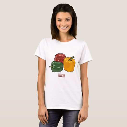 Afbeelding Capsicum cartoon T-shirt (Voorkant volledig)