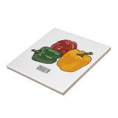 Afbeelding Capsicum cartoon Tegeltje (Zijkant)