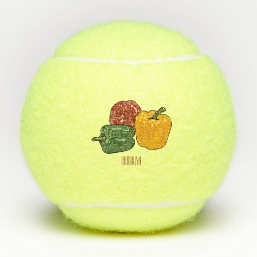 Afbeelding Capsicum cartoon Tennisballen (Voorkant)