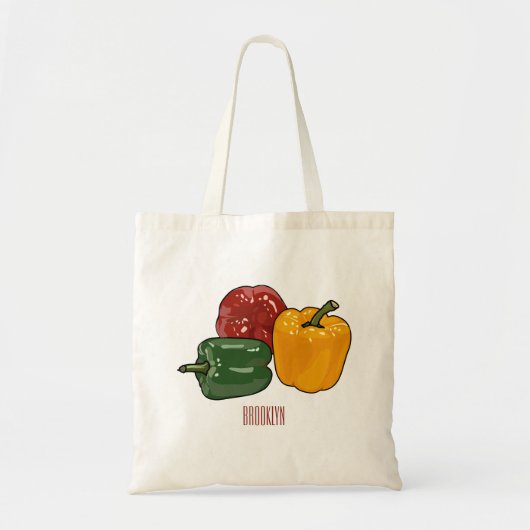 Afbeelding Capsicum cartoon Tote Bag (Voorkant)