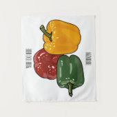 Afbeelding Capsicum cartoon Wandkleed (Voorkant)