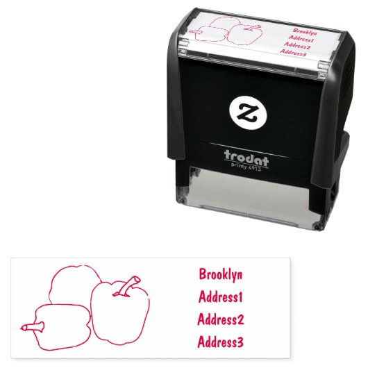 Afbeelding Capsicum cartoon Zelfinktende Stempel (In situ)