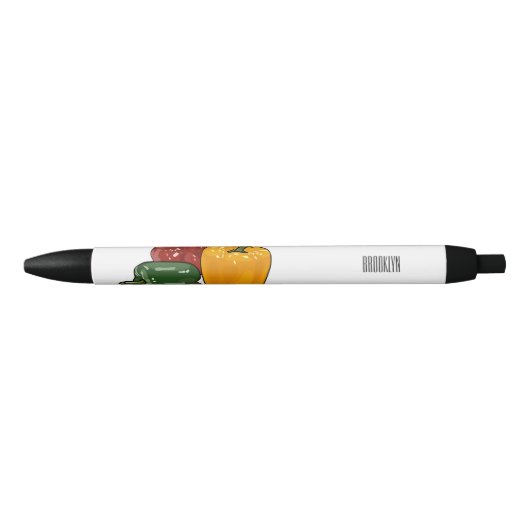 Afbeelding Capsicum cartoon Zwarte Inkt Pen (Voorkant)