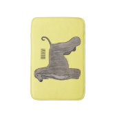 Afbeelding cartoon Afghaanse hond Badmat (Voorkant Verticaal)