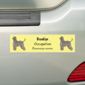 Afbeelding cartoon Afghaanse hond Bumpersticker (Op auto)