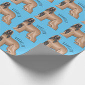 Afbeelding cartoon Afghaanse hond Cadeaupapier (Hoek)