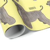 Afbeelding cartoon Afghaanse hond Cadeaupapier (Rol Hoek)