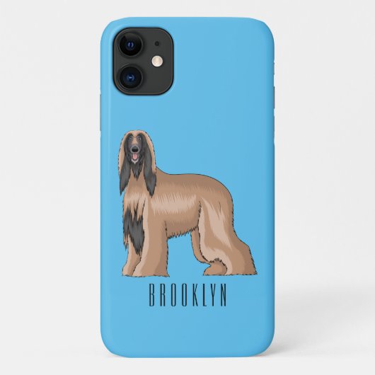 Afbeelding cartoon Afghaanse hond Case-Mate iPhone Case (Achterkant)