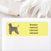 Afbeelding cartoon Afghaanse hond Etiket (Insitu)