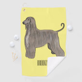 Afbeelding cartoon Afghaanse hond Golfhanddoek (Insitu)