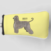 Afbeelding cartoon Afghaanse hond Golfheadcover (Voorkant)
