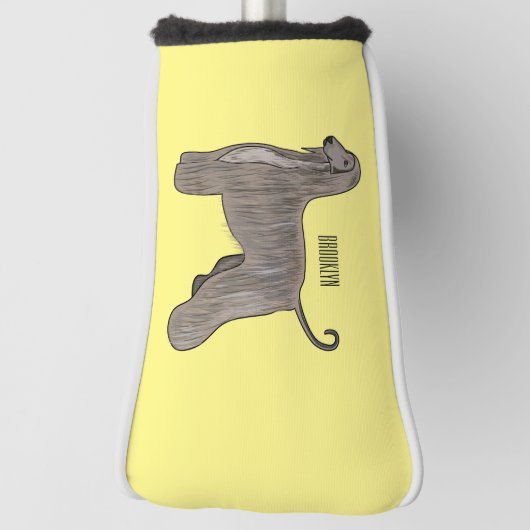 Afbeelding cartoon Afghaanse hond Golfheadcover (Draai 90)