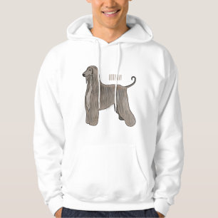 Afbeelding cartoon Afghaanse hond Hoodie