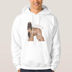 Afbeelding cartoon Afghaanse hond Hoodie