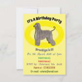 Afbeelding cartoon Afghaanse hond Kaart (Voorkant)