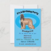 Afbeelding cartoon Afghaanse hond Kaart (Voorkant)