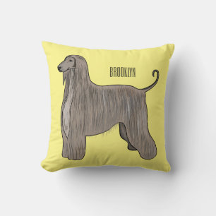 Afbeelding cartoon Afghaanse hond Kussen