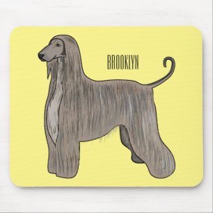 Afbeelding cartoon Afghaanse hond Muismat